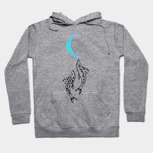 Dauphins au clair de lune Hoodie